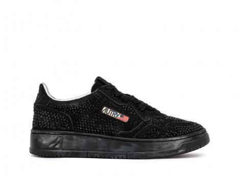 Autry Medalist Low AULWNA02 Wom / Suede Strass Black