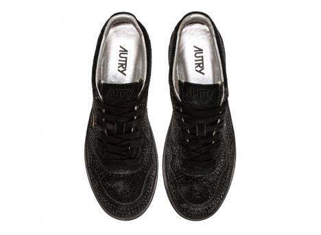 Autry Medalist Low AULWNA02 Wom / Suede Strass Black
