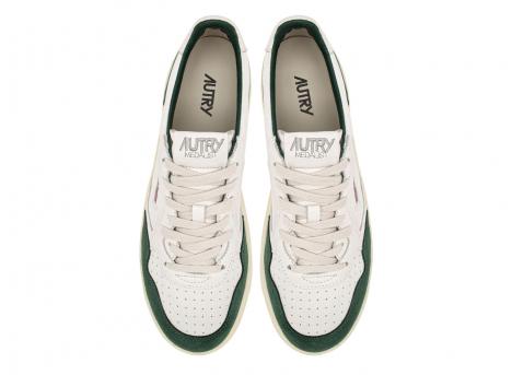 Autry Medalist Low GS42 GOAT / Suede White / Bottle Green