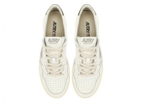 Autry Medalist Low LL77 Leather White / CVRT Green