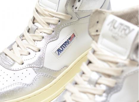 Autry Medalist Mid WB18 Leather White / Silver