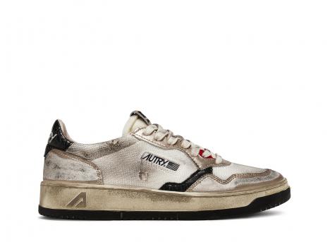 Autry Super Vintage MS09 Mesh Suede White / Gold