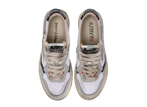 Autry Super Vintage MS13 Mesh Suede Silver / White
