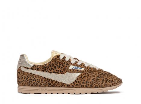 Autry Windspin Low SJ01 Suede / Laminated Leather Leopard / Platinum