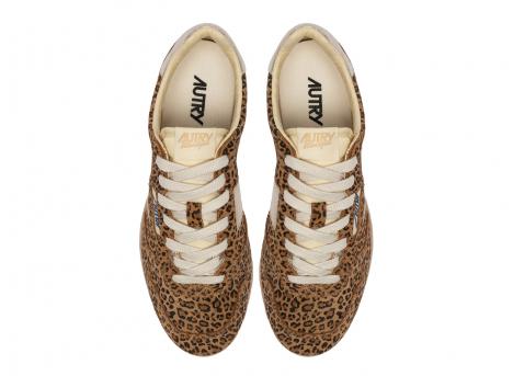 Autry Windspin Low SJ01 Suede / Laminated Leather Leopard / Platinum