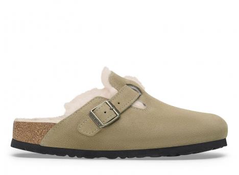 Birkenstock Boston Shearling LEVE Taupe LAF 1028289 / 1028299