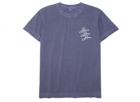 Bisous Skateboards Cigarette Tshirt Petrol Blue