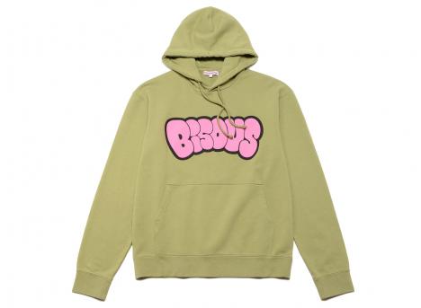 Bisous Skateboards Heart Hoodie Light Olive