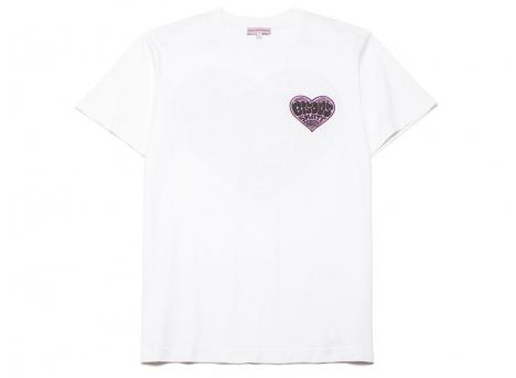 Bisous Skateboards Heart Tshirt White