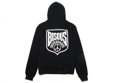 Bisous Skateboards Hoodie Blason Black