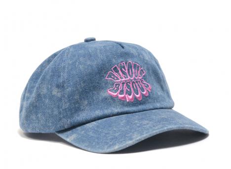 Bisous Skateboards Lips Denim Cap Bleach