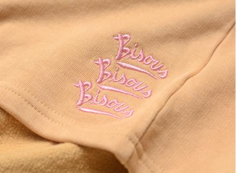 Bisous Skateboards Shorts Gianni Embroidery Beige