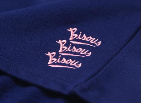 Bisous Skateboards Shorts Gianni Embroidery Navy