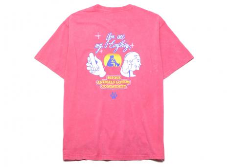 Bisous Skateboards Tshirt Pal 4 Life Washed Pink