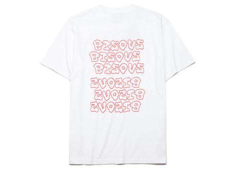 Bisous Skateboards Tshirt Slime White