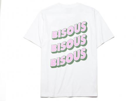 Bisous Skateboards Tshirt Sonics White