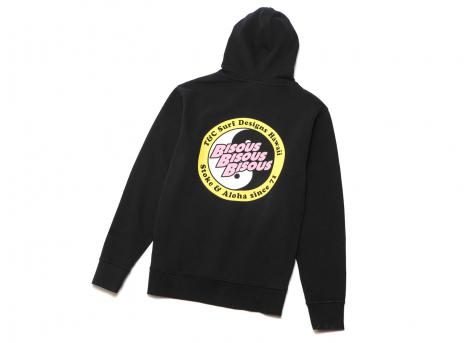 Bisous Skateboards x T&C Hooded Fleece Washed Black