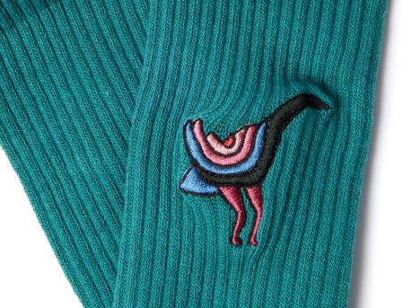 By Parra Angry Duck Crew Socks Pine Green