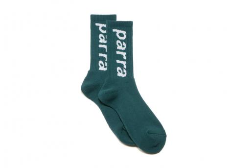 By Parra Lower Case Crew Socks Pine Green
