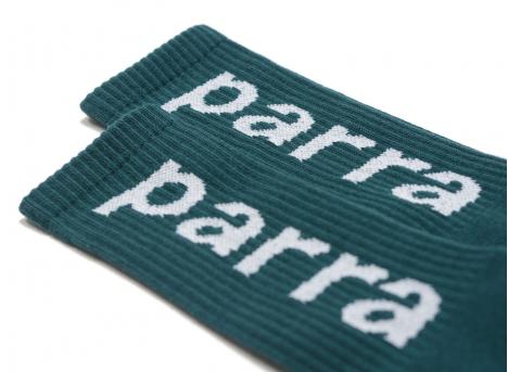 By Parra Lower Case Crew Socks Pine Green