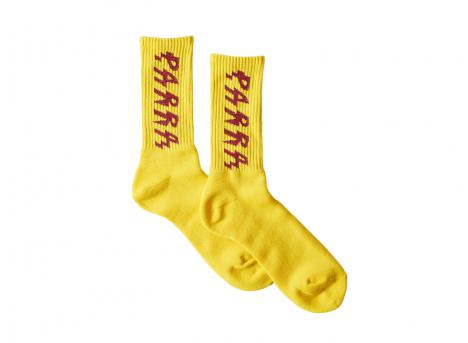 By Parra Shocker Logo Crew Socks Yellow
