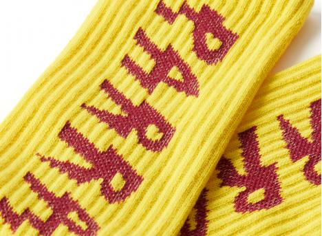 By Parra Shocker Logo Crew Socks Yellow
