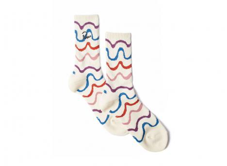 By Parra Sock Wave Crew Socks Off White