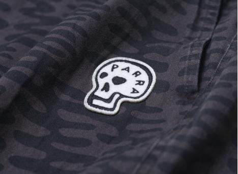 By Parra Stitched Skull Pants Washed Grey