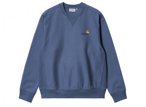 Carhartt American Script Sweatshirt Blue Iris I025475