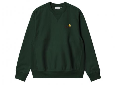 Carhartt American Script Sweatshirt Conifer I025475