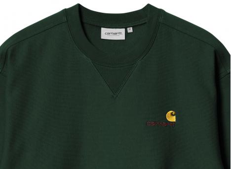 Carhartt American Script Sweatshirt Conifer I025475