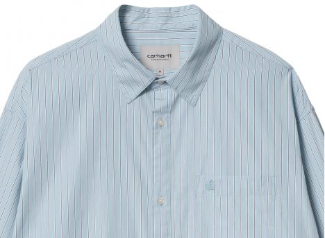 Carhartt Notus Shirt Bova Stripe Bluebird I034697