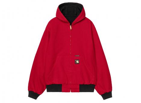 Carhartt WIP 50 Years Anniversary OG Active Jacket Canvas Black / USA Red Rinsed I036412_3GJ_02_03