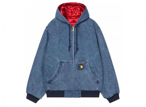 Carhartt WIP 50 Years Anniversary OG Active Jacket Denim Blue / USA Red Stone Bleached I035966_3FZ_12_03