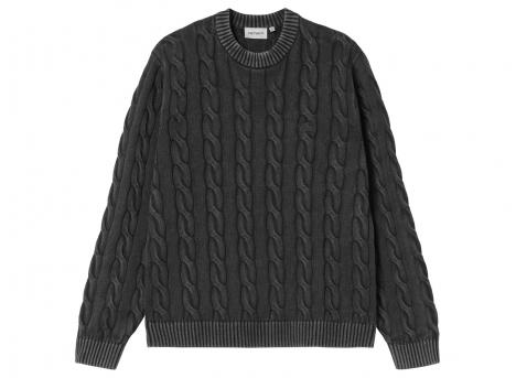 Carhartt WIP Carter Sweater Cotton Black Garment Dyed I035179