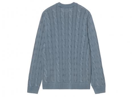 Carhartt WIP Carter Sweater Cotton Cozy Blue Garment Dyed I035179