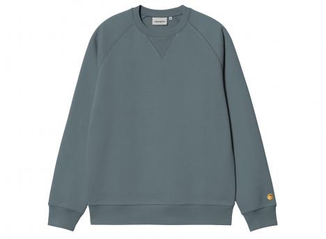 Carhartt WIP Chase Sweatshirt Cozy Blue / Gold I033660