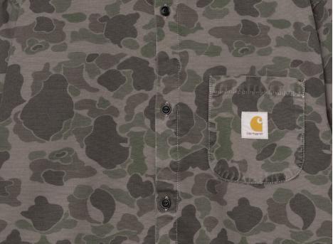 Carhartt WIP Duck Shirt Camo Duck Green / Porphyr Garment Dyed I033769.3EL.GD.03