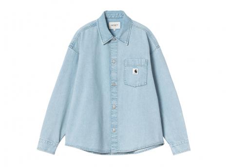 Carhartt WIP Femme Alta Shirt Jac Cotton Denim Blue Stone Bleached I036232