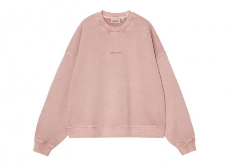 Carhartt WIP Femme Benton Sweat Glassy Pink Garment Dyed I034511_1NJ_GD_03