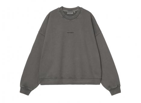 Carhartt WIP Femme Benton Sweat Graphite Garment Dyed I034511_87_GD_03