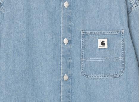 Carhartt WIP Women LS Marly Shirt Blue Bleached I035584.01.35.03