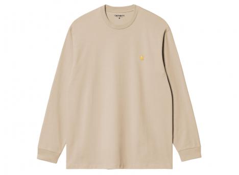 Carhartt WIP LS Chase Tshirt Fleur De Sel / Gold I026392.38A.XX.03