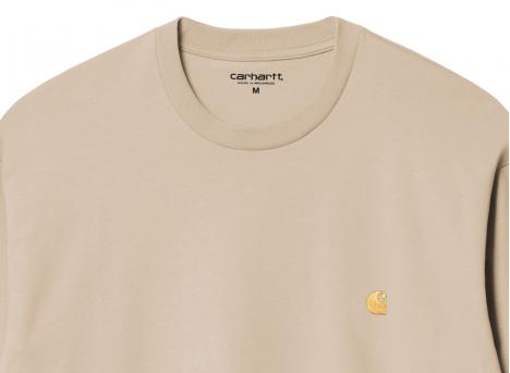 Carhartt WIP LS Chase Tshirt Fleur De Sel / Gold I026392.38A.XX.03