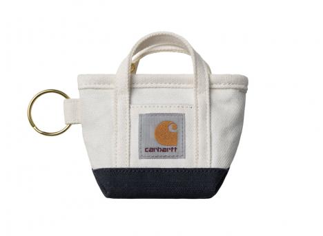 Carhartt WIP Mini Tote Bag Keychain Canvas Natural / Blue I036418