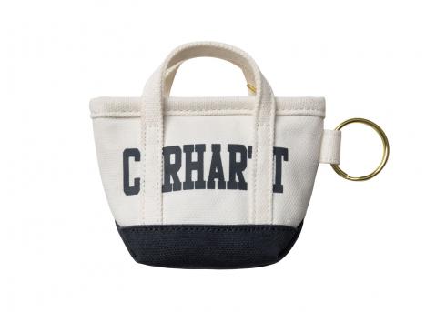 Carhartt WIP Mini Tote Bag Keychain Canvas Natural / Blue I036418