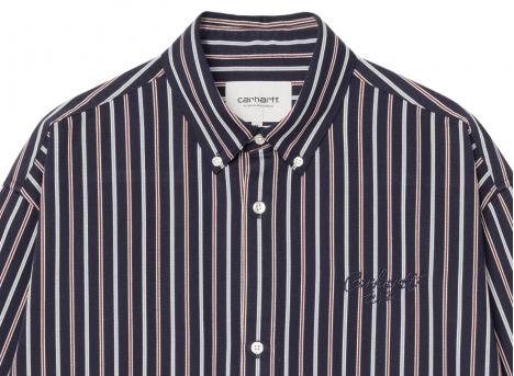 Carhartt WIP Palance Shirt Palance Stripe Dark Navy I035330.35H.XX.03