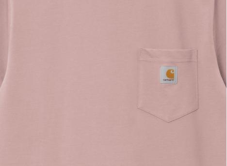 Carhartt WIP Pocket Tshirt Glassy Pink I030434.1NJ.XX.03