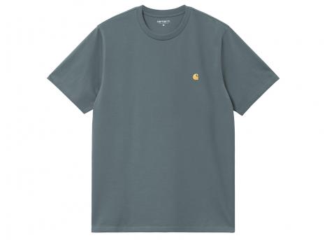 Carhartt WIP Chase Tshirt Cozy Blue / Gold I026391