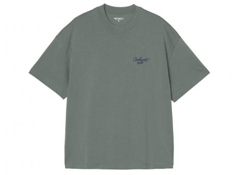 Carhartt WIP Signature Script Tshirt Silver Pine / Jupiter I033828_3CG_XX_03